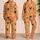 Tangerine Heart Confetti For Cozy Evenings And Relaxed At-Home Style For Her Gift Today Satin Pajamas Set - 2