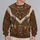 Reindeer Keeper Ranch Outfit for Rustic Christmas Celebrations and Holiday Parties All-over Print Knitted Sweater - 2