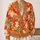 Autumn Maple Leaves in Warm Harvest Colors for Cozy Everyday Layering and Fall Outings All-over Print Knitted Cardigan - 2