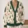 Evergreen Trees and Rustic Bows for Cozy Christmas Gatherings and Holiday Gift Giving All-over Print Knitted Cardigan - 2