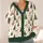 Evergreen Trees and Rustic Bows for Cozy Christmas Gatherings and Holiday Gift Giving All-over Print Knitted Cardigan - 4