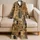 Vintage Ukiyo-E Cat Portrait Lounge Style for Cozy Nights, Gift for Cat Lovers Satin Pajamas Set - 5