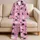 Pink Halloween Cats, Ghosts & Bats for Cozy October Bedtime Nights for Girls and Teens Satin Pajamas Set - 5