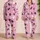 Pink Halloween Cats, Ghosts & Bats for Cozy October Bedtime Nights for Girls and Teens Satin Pajamas Set - 2