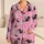 Pink Halloween Cats, Ghosts & Bats for Cozy October Bedtime Nights for Girls and Teens Satin Pajamas Set - 1