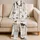 Cute French Bulldog Clover Motif For Cozy Home Evenings And Relaxed Gift Wear For Her Satin Pajamas Set - 5