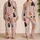 Vintage Botanical Cat Motifs For Cozy Home Evenings, Gift For Cat Lovers And Friends Satin Pajamas Set - 2