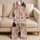 Vintage Botanical Cat Motifs For Cozy Home Evenings, Gift For Cat Lovers And Friends Satin Pajamas Set - 5