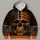 Orange Flag-Bandana Skull for Dark Streetwear and Alternative Everyday Wear Fans All-over Print Hoodie (Lightweight) - 4