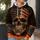 Orange Flag-Bandana Skull for Dark Streetwear and Alternative Everyday Wear Fans All-over Print Hoodie (Lightweight) - 5