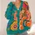 Bohemian Floral Medallions for Colorful Everyday Layering and Relaxed Weekend Style All-over Print Knitted Cardigan - 4