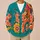 Bohemian Floral Medallions for Colorful Everyday Layering and Relaxed Weekend Style All-over Print Knitted Cardigan - 6