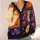 Retro Black Cat Halloween Patchwork for Spooky Autumn Outings and Fall Celebrations All-over Print Knitted Cardigan - 4