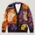 Retro Black Cat Halloween Patchwork for Spooky Autumn Outings and Fall Celebrations All-over Print Knitted Cardigan - 1