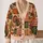 Pumpkins, Turkeys and Autumn Patchwork for Cozy Fall Harvest Gatherings All-over Print Knitted Cardigan - 2