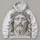 Monochrome Crown Of Thorns Portrait For Quiet Faith And Everyday Spiritual Lifestyle All-over Print Hoodie (Lightweight) - 4
