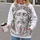 Monochrome Crown Of Thorns Portrait For Quiet Faith And Everyday Spiritual Lifestyle All-over Print Hoodie (Lightweight) - 2