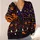 Retro Halloween Pumpkins and Ghosts for Spooky Trick or Treat Nights All-over Print Knitted Cardigan - 4