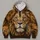 Golden Lion Face for Bold Outdoor Adventures and Everyday Wildlife Style Lovers All-over Print Hoodie (Lightweight) - 4
