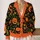 Pumpkin Ghost and Jack O Lanterns for Halloween Harvest Season and Fall Outings All-over Print Knitted Cardigan - 2