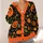 Pumpkin Ghost and Jack O Lanterns for Halloween Harvest Season and Fall Outings All-over Print Knitted Cardigan - 4