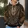 Golden Lion and Botanical Flourishes for Bold Everyday Wear and Vintage Animal Style All-over Print Hoodie (Lightweight) - 5