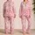 Blush Heart Motif For Cozy Valentine Gifting, Soft Romantic Style For Girls At Home Satin Pajamas Set - 2