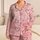 Blush Heart Motif For Cozy Valentine Gifting, Soft Romantic Style For Girls At Home Satin Pajamas Set - 1