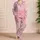 Blush Heart Motif For Cozy Valentine Gifting, Soft Romantic Style For Girls At Home Satin Pajamas Set - 4