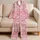 Blush Heart Motif For Cozy Valentine Gifting, Soft Romantic Style For Girls At Home Satin Pajamas Set - 5