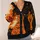 90s Black Cat Halloween Night Scene for Autumn Trick-or-Treat Celebrations and Parties All-over Print Knitted Cardigan - 4