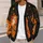 90s Black Cat Halloween Night Scene for Autumn Trick-or-Treat Celebrations and Parties All-over Print Knitted Cardigan - 5
