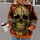 Orange Flame Skull and Star Field for Biker Rides and Rugged Casual Wear for Men All-over Print Hoodie (Lightweight) - 2
