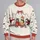 Four Festive Cats with Snowflakes for Christmas Gatherings and Cozy Winter Days All-over Print Knitted Sweater - 2