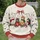 Four Festive Cats with Snowflakes for Christmas Gatherings and Cozy Winter Days All-over Print Knitted Sweater - 6
