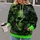 Neon Green Skull Vine Motif for Dark Workwear and Everyday Alternative Style All-over Print Hoodie (Lightweight) - 2