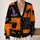 Retro Halloween Black Cat, Ghost and Pumpkin Autumn Style for Women and Fans All-over Print Knitted Cardigan - 2