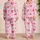 Blush Pink Hearts And Floral Bedtime Gift For Kids And Cozy Lounge Nights At Home Satin Pajamas Set - 2