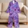 Whimsical Lavender Butterfly Sleepwear for Cozy Nights and Giftable Girls' Wardrobes Satin Pajamas Set - 5