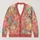 Coral Floral Patchwork Autumn Layering Style For Women Everyday Cozy Wardrobe Look All-over Print Knitted Cardigan - 1