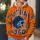 Orange Football Helmet and Navy Stripe Fan Gear for Game Day, Tailgating and Casual Wear All-over Print Hoodie (Lightweight) - 5