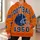 Orange Football Helmet and Navy Stripe Fan Gear for Game Day, Tailgating and Casual Wear All-over Print Hoodie (Lightweight) - 6
