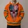 Orange Workwear Skull And Reflective Stripe Look For Bold Everyday Streetwear Style All-over Print Hoodie (Lightweight) - 1