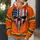 Orange Workwear Skull And Reflective Stripe Look For Bold Everyday Streetwear Style All-over Print Hoodie (Lightweight) - 5