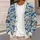 Blue Ocean Fish Motifs for Relaxed Coastal Layering and Everyday Seaside Style All-over Print Knitted Cardigan - 5