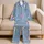Butterfly Motif Comfort For Cozy Winter Evenings At Home, Soft Pastels For Girls Satin Pajamas Set - 5