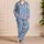 Butterfly Motif Comfort For Cozy Winter Evenings At Home, Soft Pastels For Girls Satin Pajamas Set - 4