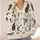 Whimsical Cat Motifs for Cozy Autumn Layering, Seasonal Relaxed Everyday Women's Style All-over Print Knitted Cardigan - 4