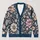 Navy Botanical Bloom Motifs for Relaxed Weekend Layering and Everyday Women's Style All-over Print Knitted Cardigan - 1