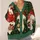 Christmas Gnome Trio With Festive Tree Details For Cozy Holiday Gatherings All-over Print Knitted Cardigan - 4